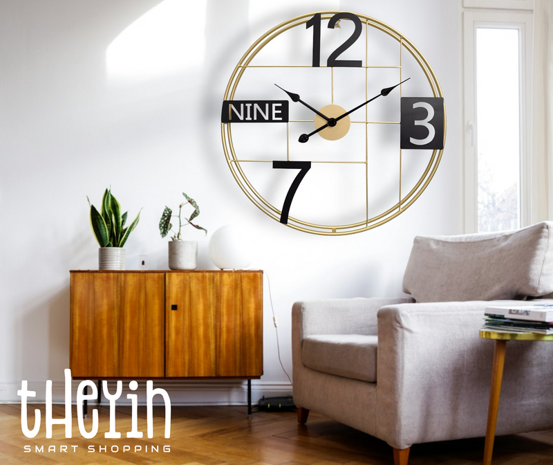 60cm SUPER SILENT Minimalist Modern To Classic Wall Clock, Quiet Non-Ticking Quartz Movement for Living Room, Office, Kitchen, Bedroom