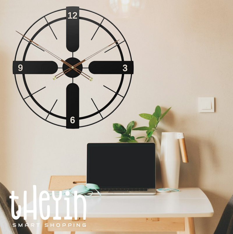 60cm SUPER SILENT Modern To Classic Wall Clock, Quiet Non-Ticking Quartz Movement for Living Room, Office, Kitchen, Bedroom