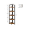 Industrial Brown 5-tier Free Standing Corner Shelf