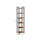 6-Tier Bookshelf Rustic Brown and Black