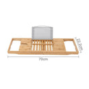 Bath Caddy Tray Bamboo Bathtub Organizer Tablet Holder Adjustable, Suitable for Most UK Baths