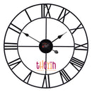 Super Silent Extra Large Roman Numerals Skeleton Wall Clock Big Giant Open Face Round, 60cm/40cm