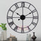 Super Silent Extra Large Roman Numerals Skeleton Wall Clock Big Giant Open Face Round, 60cm/40cm