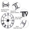 Super Silent Extra Large Roman Numerals Skeleton Wall Clock Big Giant Open Face Round, 60cm/40cm