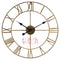 Super Silent Extra Large Roman Numerals Skeleton Wall Clock Big Giant Open Face Round, 60cm/40cm