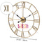 Super Silent Extra Large Roman Numerals Skeleton Wall Clock Big Giant Open Face Round, 60cm/40cm