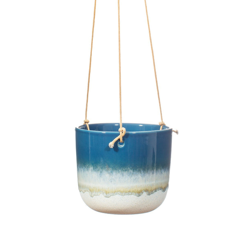 mojave hanging planter Premium Quality Mojave Glaze Green Hanging Planter – THEYIN smart shopping