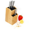 Universal Bamboo Knife Block Kitchen Knives Storage Holder with Fibre Rods