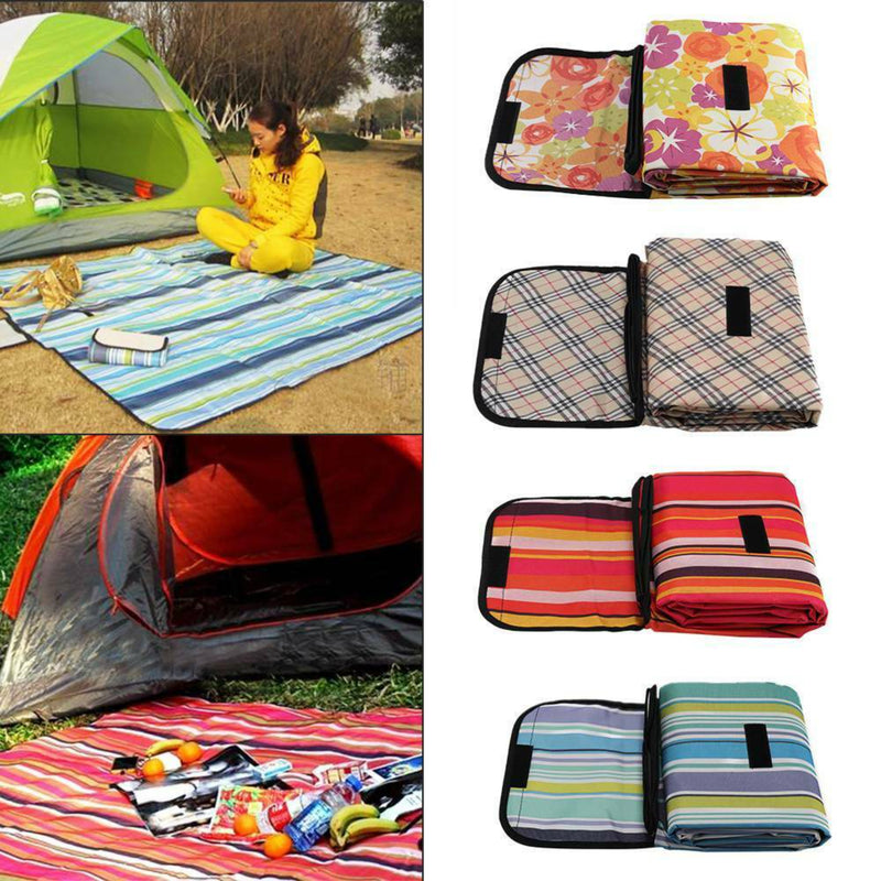 Outdoor Picnic Blanket Rug Waterproof Backing Camping Festival Mat