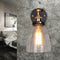 Modern Vintage Industrial Indoor Wall Light Fitting Polished Glass Lounge Lamp