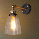 Modern Vintage Industrial Indoor Wall Light Fitting Polished Glass Lounge Lamp