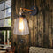 Modern Vintage Industrial Indoor Wall Light Fitting Polished Glass Lounge Lamp