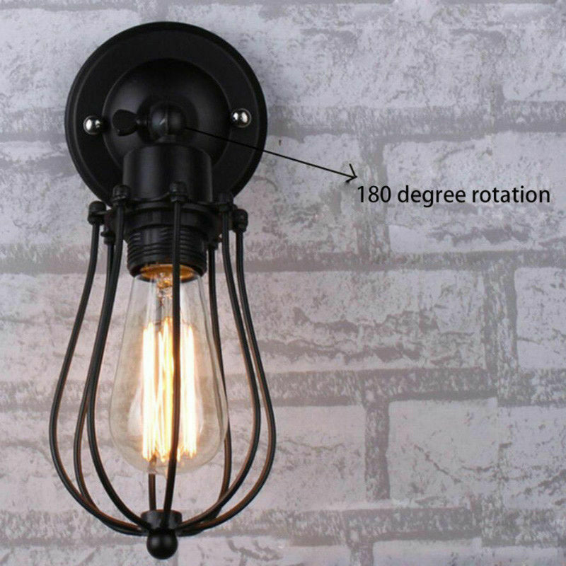 Modern Retro Vintage Industrial Wall Mounted Lights Rustic Sconce Lamps Fixture