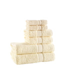 Cream Towels Set of 6 Premium Turkish Cotton Towels