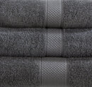 Grey Towels Set of 2 Bath Premium Turkish Cotton Towels