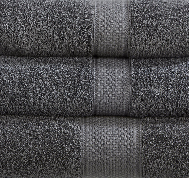 Grey Towels Set of 2 Hand Premium Turkish Cotton Towels