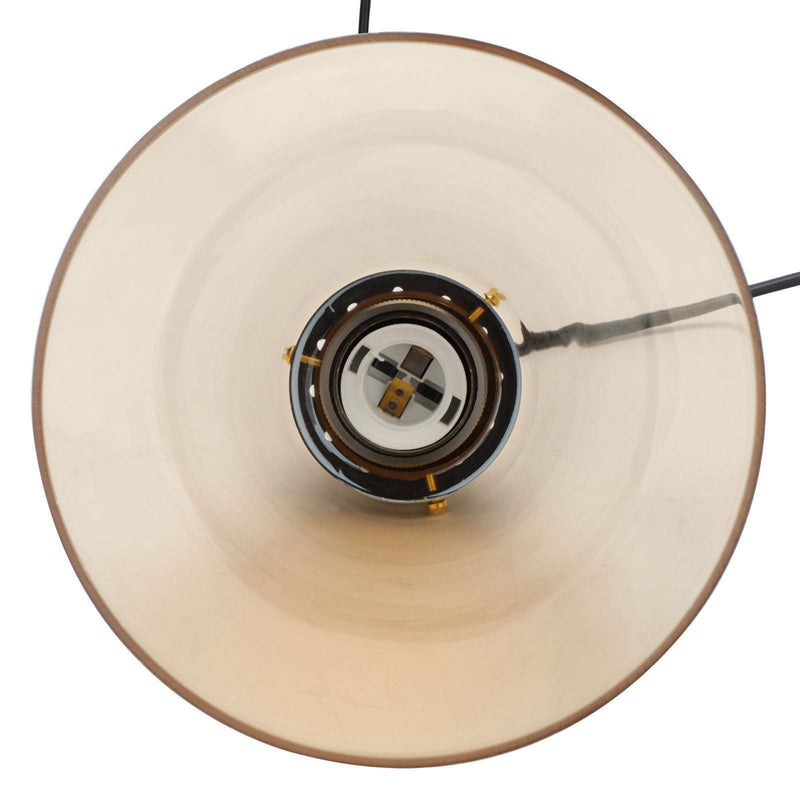 Industrial suspended Ceiling light fitting amber Glass Lamp shade pendant lights