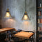 Industrial suspended Ceiling light fitting amber Glass Lamp shade pendant lights