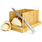 Bamboo Bread Slicer Loaf Cutting Guide Board Adjustable & Foldable