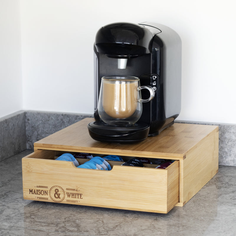 Coffee Machine Stand Bamboo Tassimo Pod Holder Bamboo 64 Tassimo
