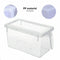 Set of 4 Fridge Organisers Refrigerator Freezer Fridge Food Storage Box Container Space Saving Box Basket With Lids Handle