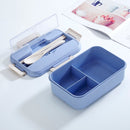 Wheat Straw Bento Lunch Box | Eco Lunch Box | Leakproof Lunch Containers | Microwave Safe Lunch Box with Spoon & Fork, 3 Containers , purple