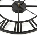 Super Silent Extra Large Roman Numerals Skeleton Wall Clock Big Giant Open Face Round, 60cm/40cm