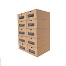 10 Pcs Shoe Boxes Organiser Drawer Cardboard Foldable Stackable Storage Visible