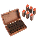 70 Pcs Wooden Rubber Alphabet Letter Number Stamps Stamper Seal Set Capital Upper Lower Case