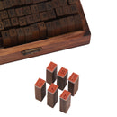 70 Pcs Wooden Rubber Alphabet Letter Number Stamps Stamper Seal Set Capital Upper Lower Case