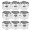 12 Pcs Stainless Steel Magnetic Spice Jar Spice Storage Container Spice Jar Set Pepper Flavoring Spray Tool Kitchen Accessories