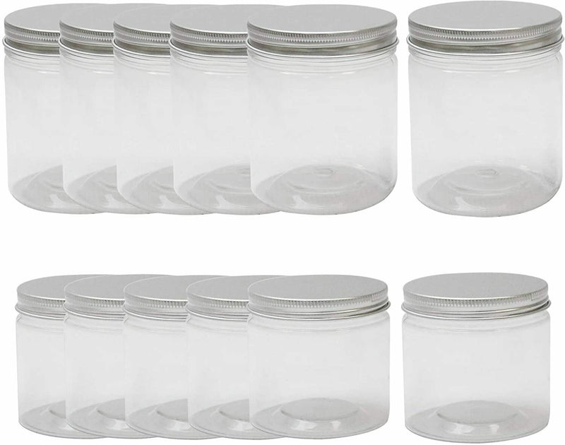 Set of 12 Plastic Containers Pantry Storage BPA Free Plastic Jars