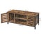 TV Stand, TV Console Unit with Shelves, Cabinet with Storage, Louvered Doors, for Living Room, Entertainment Room, Rustic Brown